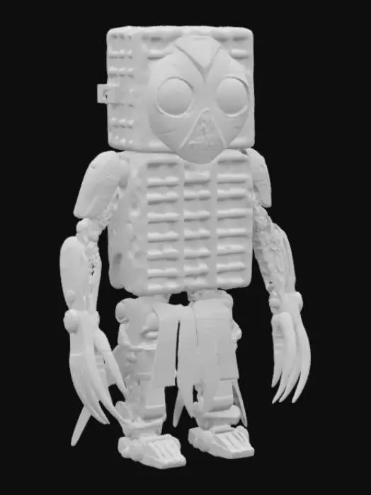 3D model for Cybernetic assassin, [Asset] [Unity]  [Game Engine] humanoid that is a  Waffle