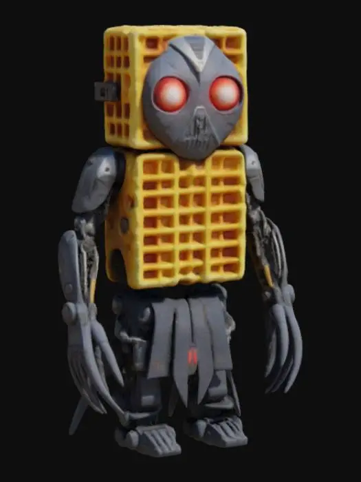 3D model for Cybernetic assassin, [Asset] [Unity]  [Game Engine] humanoid that is a  Waffle