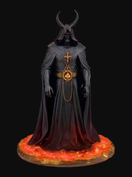 3D model for Our lord and Savior Hail Master Satan, Evil, Satanic, Ritual, Dark-Ritual, Brimstone and fire