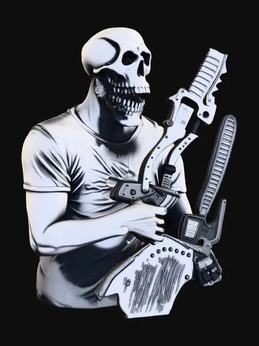 3D model for Skull Warrior with Blades, #Halloween2025#