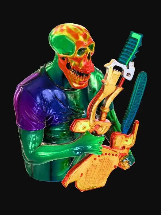 3D model for Skull Warrior with Blades, #Halloween2025#