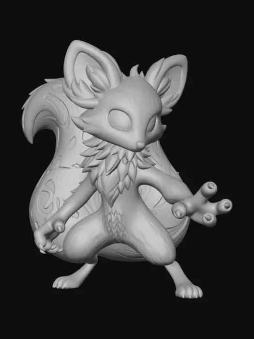 3D model for Mystical Fox Mage