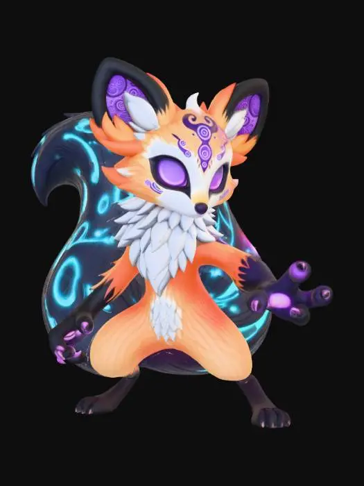 3D model for Mystical Fox Mage