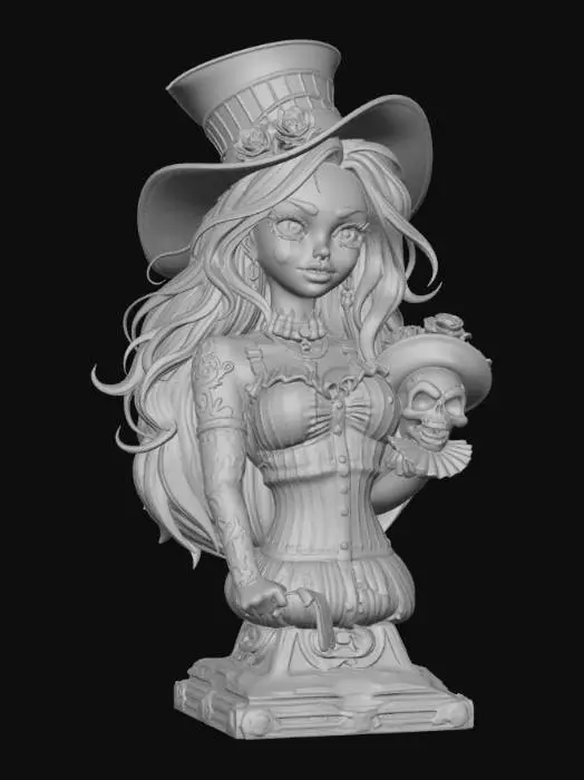 3D model for Whimsical Goth Clown