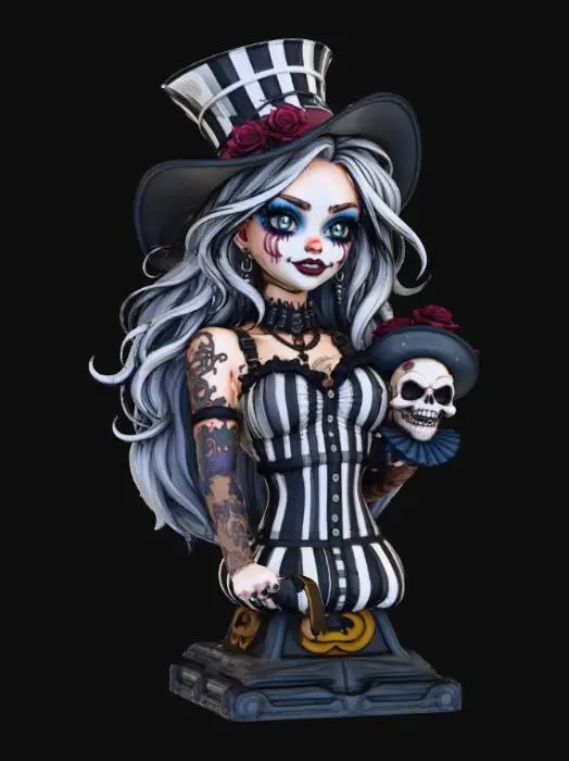 3D model for Whimsical Goth Clown