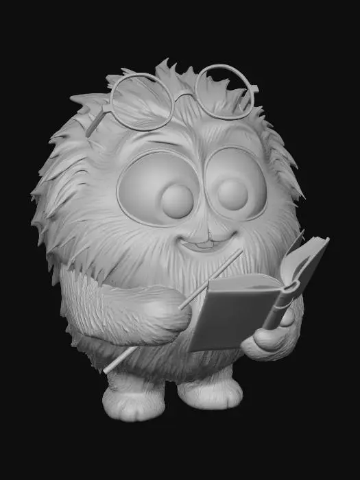 3D model for Fluffy Bookworm
