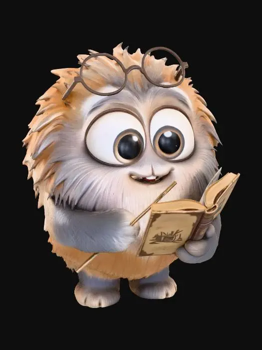 3D model for Fluffy Bookworm