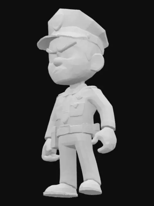 3D model for Cartoon Police Officer