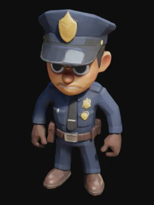 3D model for Cartoon Police Officer