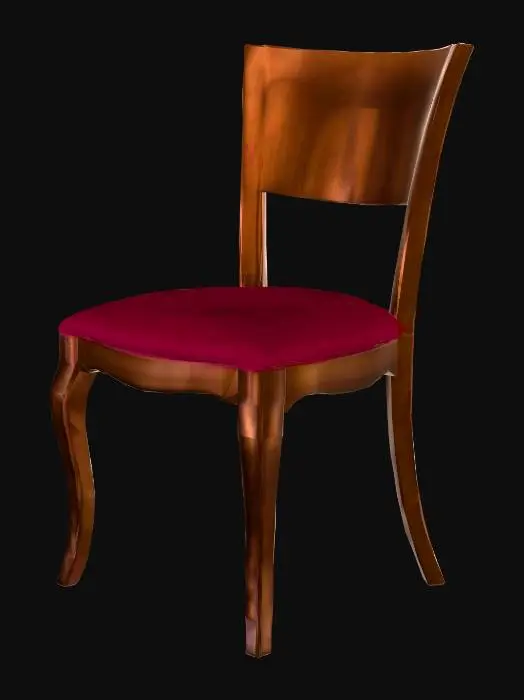 3D model for make a realistic wooden chair