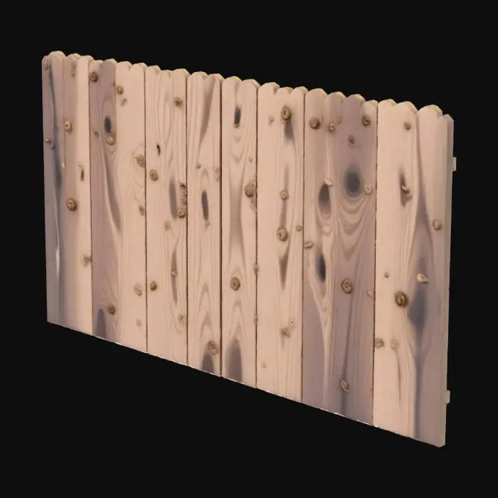 3D model for make a wooden fence