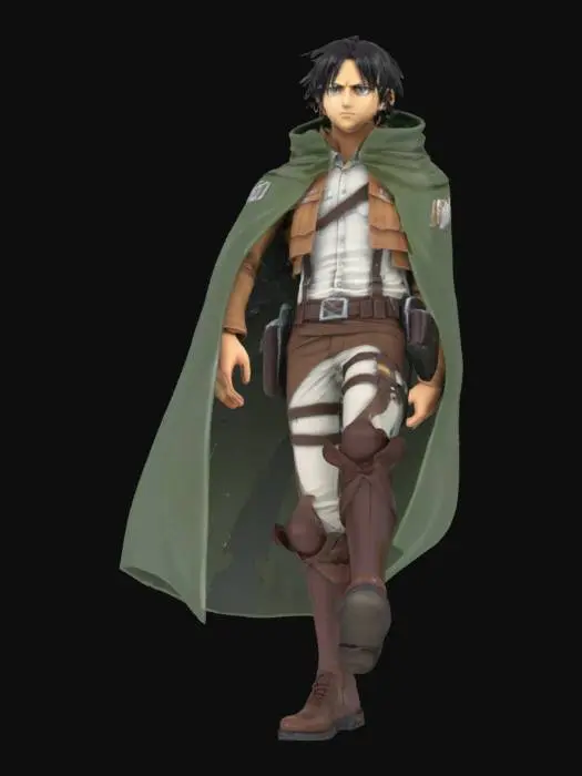 3D model for Eren Yeager from Attack on Titan. Game Character