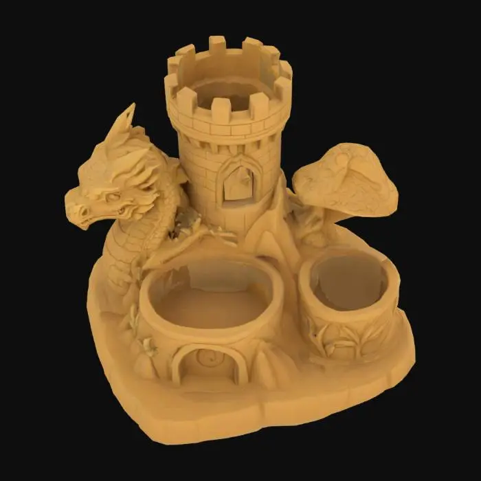 3D model for Dragon Keep Pen Holder