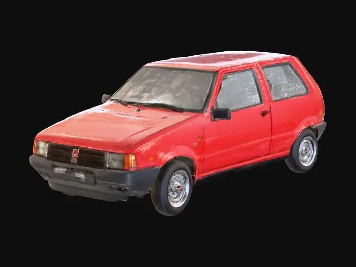 3D model for Red Fiat Uno Classic