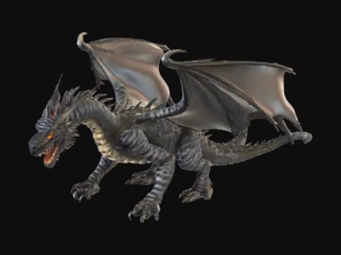 3D model for The Black-Striped Torment Dragon, #Halloween2025#