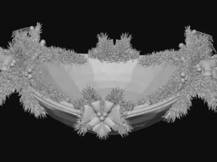 3D model for Extravagent Christmas style, empty bowl.