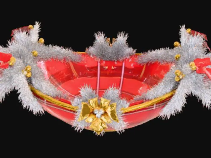 3D model for Extravagent Christmas style, empty bowl.