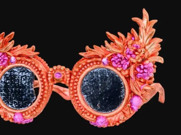 3D model for Extravagant Anime Style lensless glasses frame