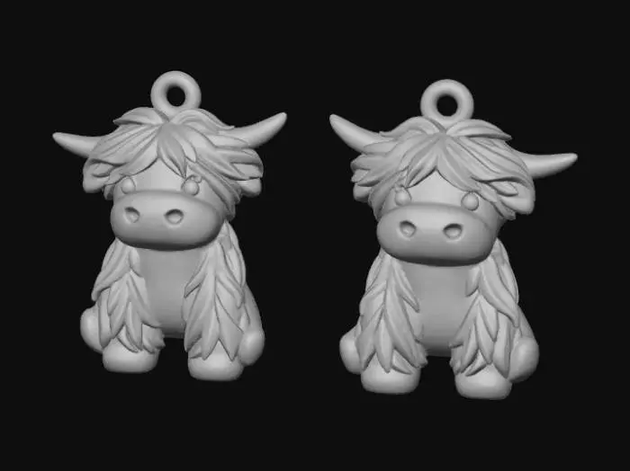 3D model for Highland Cattle Charms
