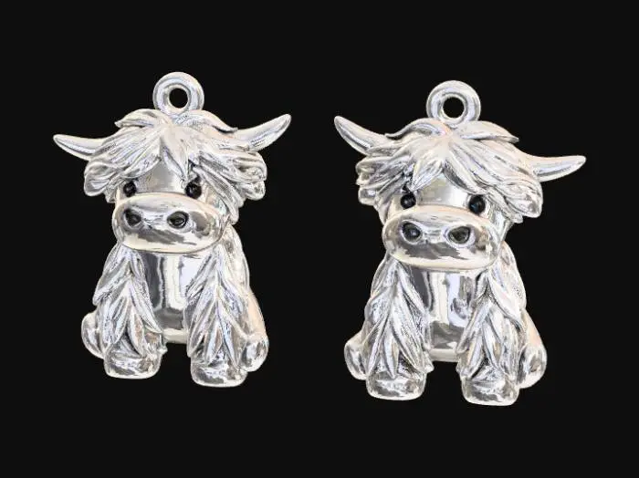 3D model for Highland Cattle Charms
