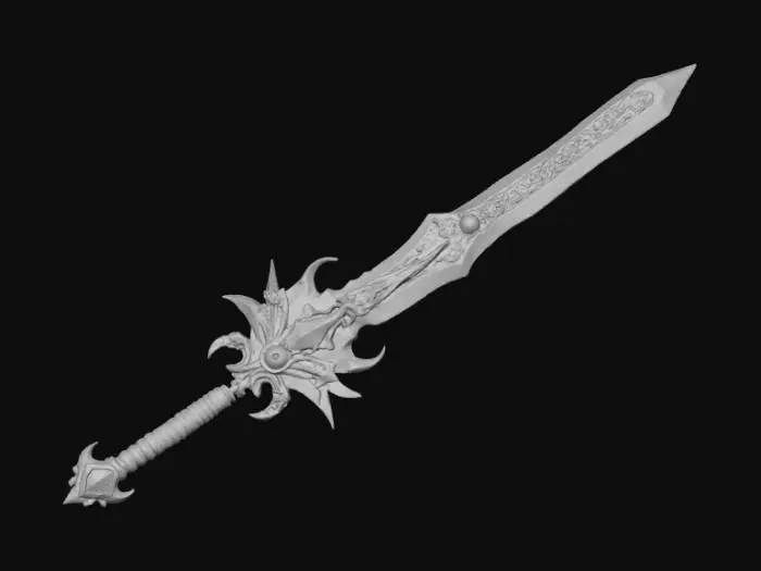 3D model for High detail, legendary, anime, extravagant, Artifact weapon