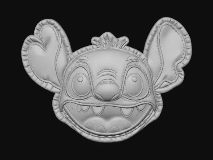 3D model for High detail, Stitch Face, broach only.
