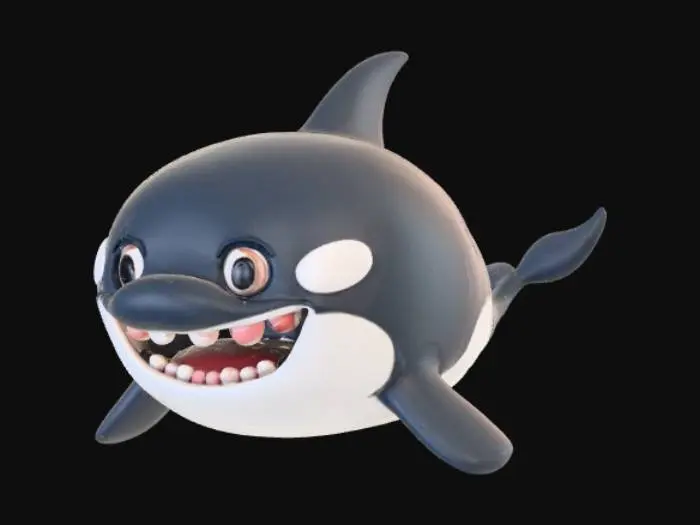 3D model for Orca whale Emoticon