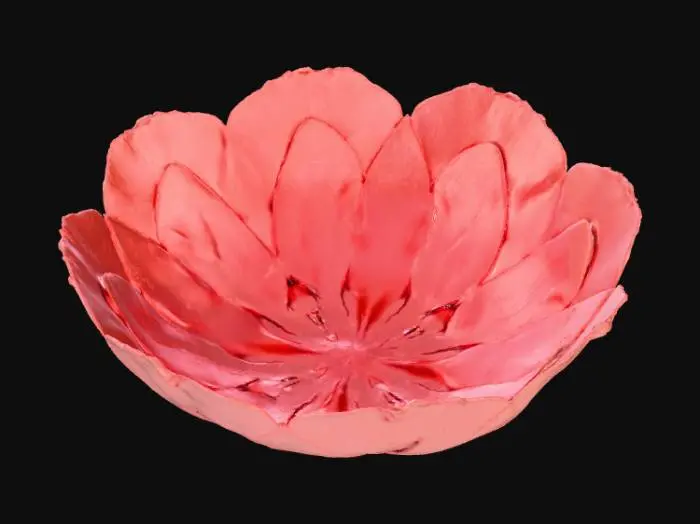 3D model for Low detail, bowl made of rose heads.
