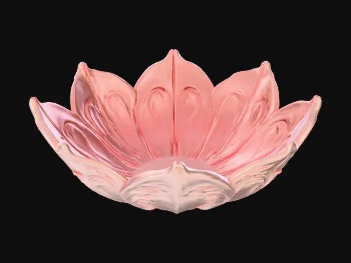 3D model for Smooth, low detail, bowl made of rose heads.