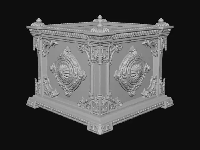 3D model for Extravagant, Square, stackable crate