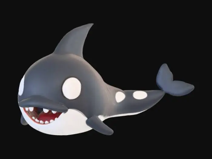 3D model for Orca whale Emoticon