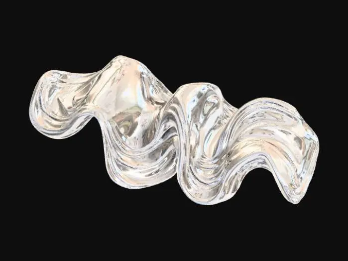 3D model for Smooth detail, abstract, stretched out spring