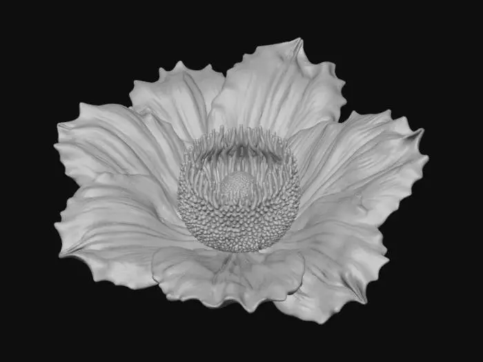 3D model for Abstract detail, massive, man-eatting flower