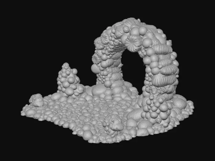 3D model for High deatil, magical, christmas portal to the north pole