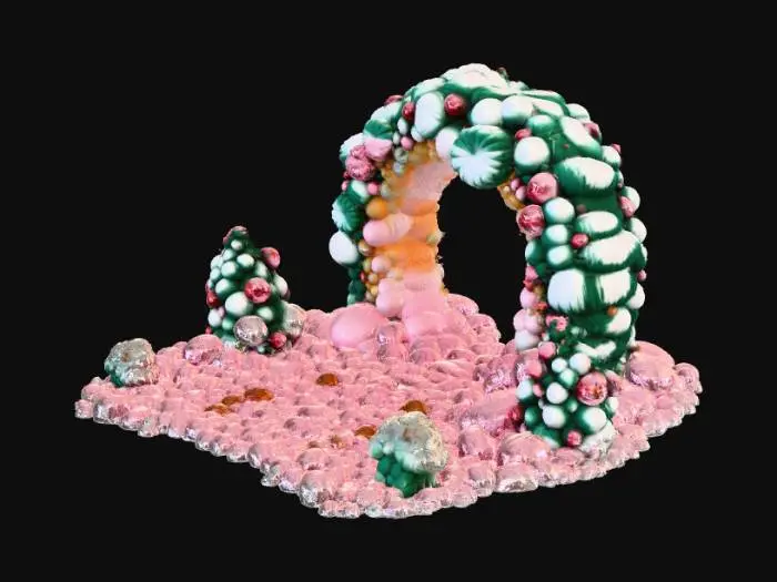 3D model for High deatil, magical, christmas portal to the north pole