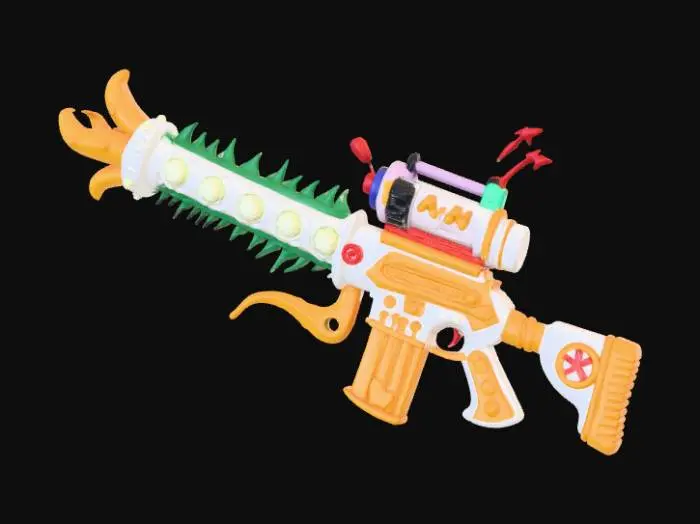 3D model for High detail, ridiculous, cartoon, weapon