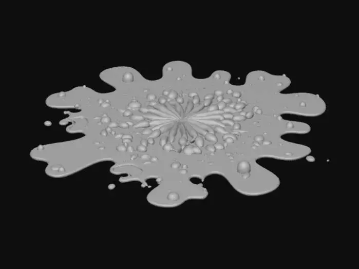 3D model for Flat Dripping paint off counter, dripping paint only.