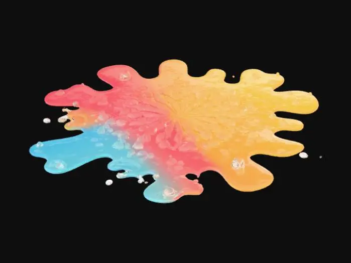 3D model for Flat Dripping paint off counter, dripping paint only.