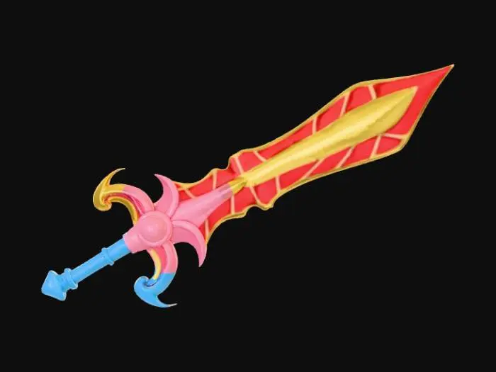 3D model for High detail, ridiculous, cartoon, weapon