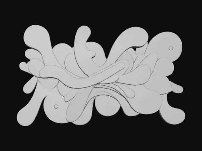 3D model for High detail, abstract, wall art