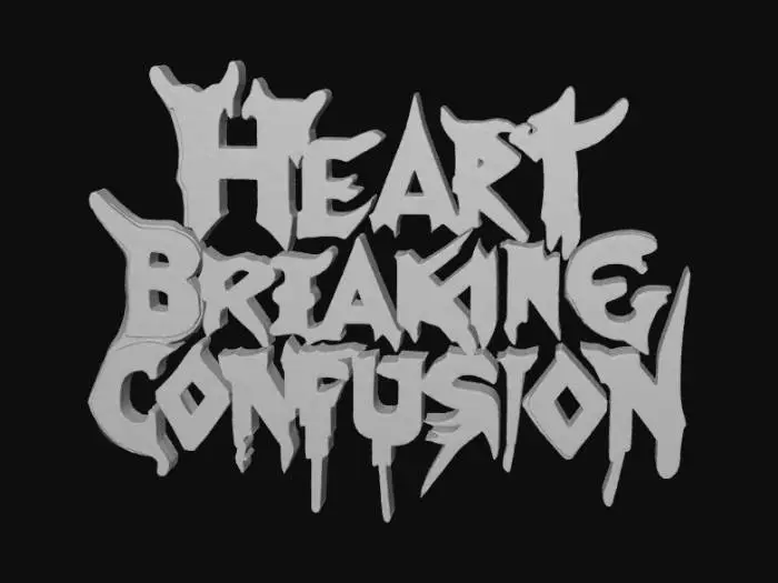 3D model for Logo music band with: Heart Breaking Confusion.