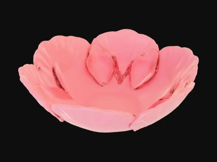 3D model for Smooth, low detail, bowl made of rose heads.