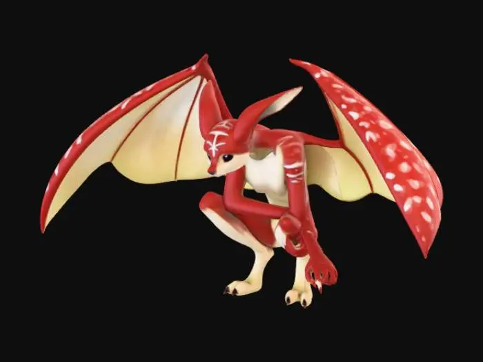 3D model for Red Winged Creature