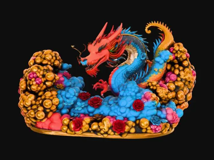 3D model for High detail, legendary, anime, extravagant, wall art decoration.