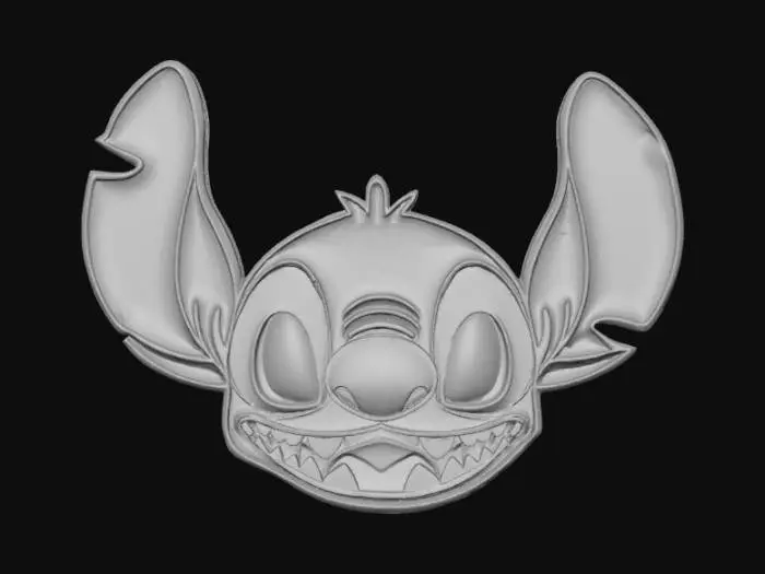 3D model for High detail, Stitch Face, broach only.