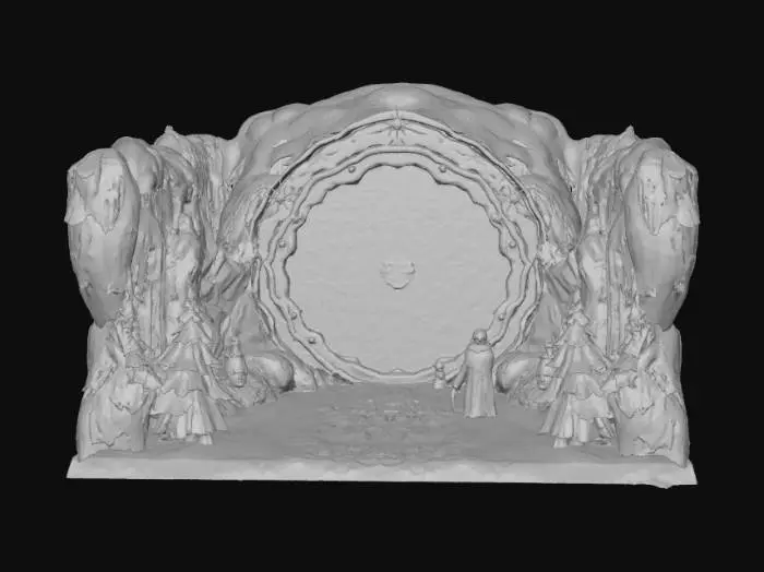 3D model for High deatil, magical, christmas portal to the north pole