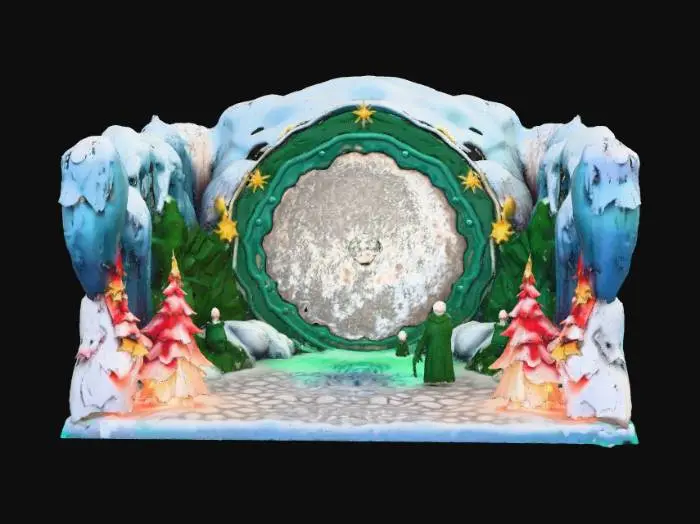 3D model for High deatil, magical, christmas portal to the north pole