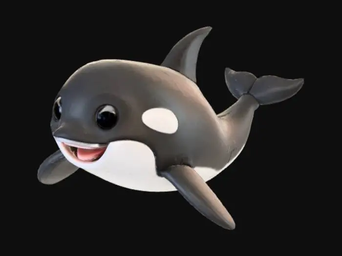 3D model for Orca whale Emoticon