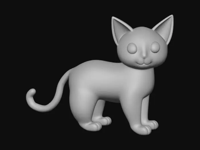 3D model for Abstract, a cat made out of scribbles