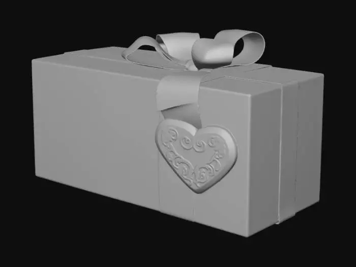 3D model for Abstract, a heartwarming empty gift box